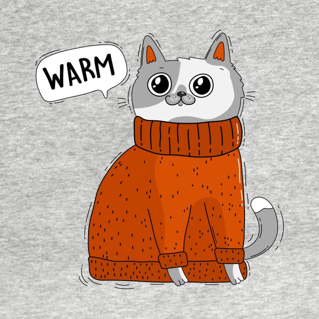 Cat in a warm sweater. by My Happy-Design